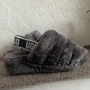 Fluffy Yeah Ugg slides